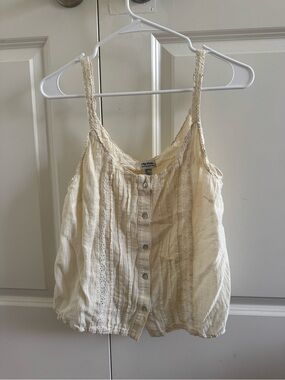 Rhythm. White Button-up Tank